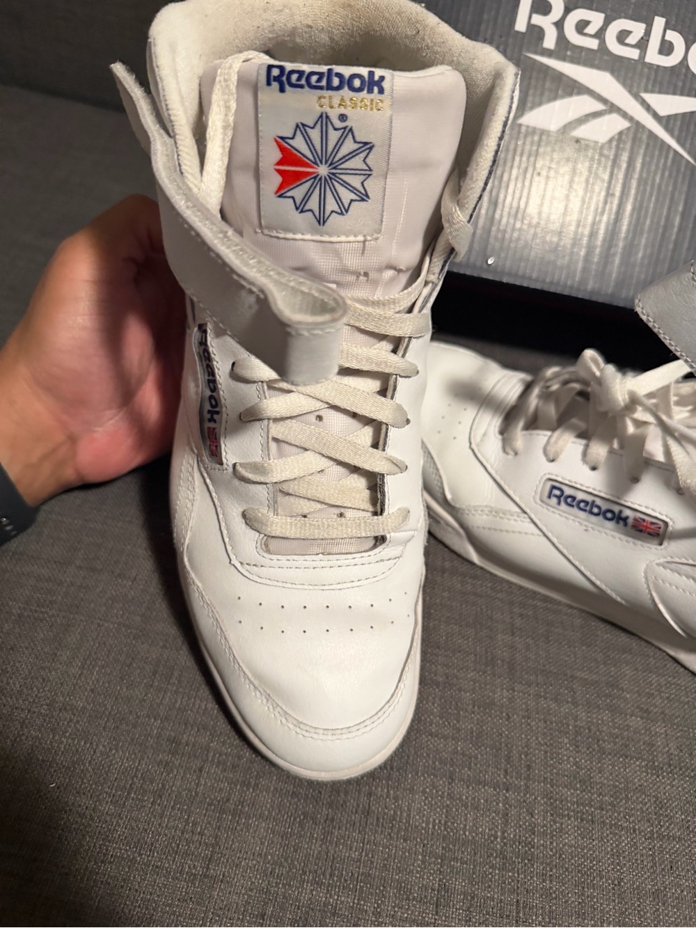 Size 9.5 - Reebok Ex-O-Fit High White - Picture 3 of 8